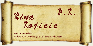 Mina Kojičić vizit kartica